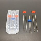 2 pack Universal Domestic Sewing Machine Needles Pack 90/14 (4 x 90/14 and 1 x 2mm Twin Needle)