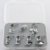 7 piece Low Shank Bias Binder Rolled Hem Hemmer Edge Stitcher Foot Set