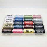 Crelando Sewing Machine Thread - 20 reels x 500m Colourfast 2 Ply Thread Mixed