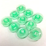 10pcs Paff Clear Green Bobbins