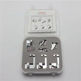 7 piece Bias Hemmer Binder Foot Set For Singer Brother Toyota Pfaff Babylock Home Low-Shank Sewing Machine