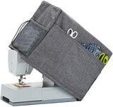 Sewing Machine Cover with Pockets Dust Cover Compatible with Most Standard Sewing Machines Colour Grey 12.75"x8.5"x17"