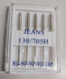 5 piece Sewing Machine Needles Mixed Set Sizes 80/12 - 100/16