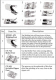 8 Piece Presser Foot Kit incl. Walking Foot