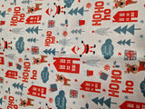 5 piece 10"x10" Christmas Theme Polyester Fabric sewing Quilt Fabric