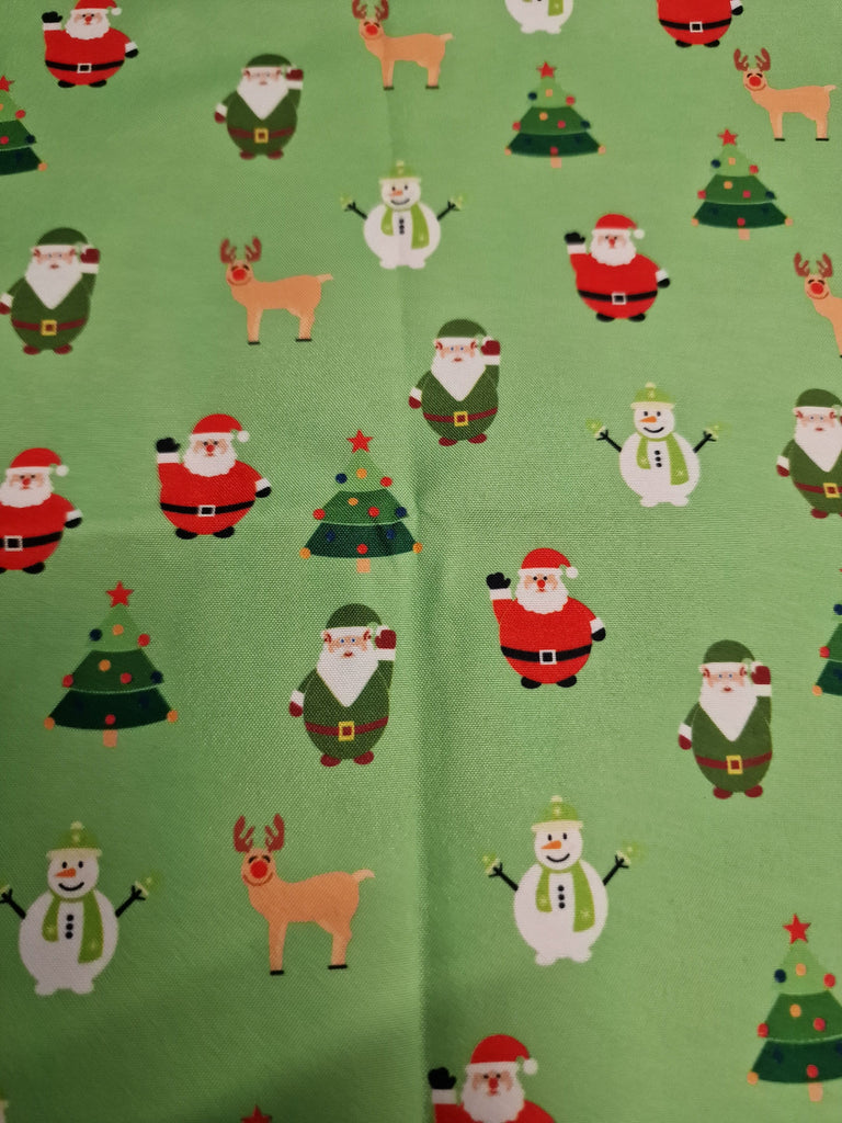 5 piece 10"x10" Christmas Theme Polyester Fabric sewing Quilt Fabric