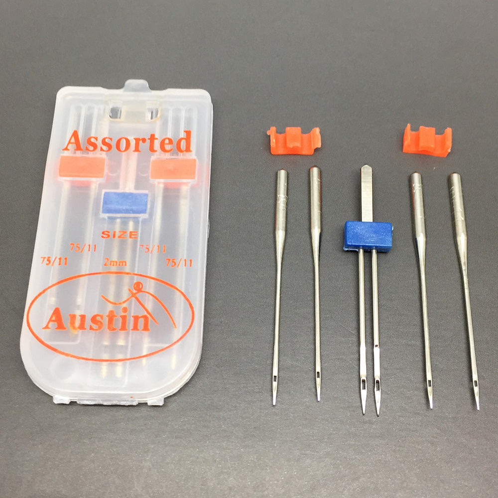 4 packs Universal Domestic Sewing Machine Needles Pack 75/11 (4 x 75/11 and 1 x 2mm Twin Needle)