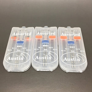 3 pack Universal Domestic Sewing Machine Needles Pack 90/14 (4 x 90/14 and 1 x 2mm Twin Needle)
