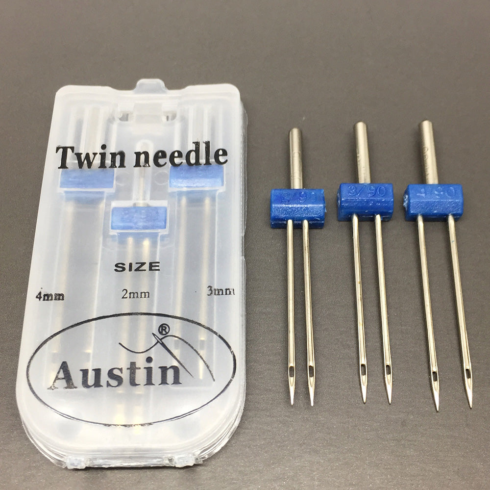 Twin Needle Pack Size 2mm, 3mm, 4mm.