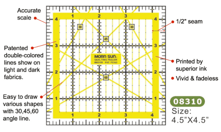 Quilting Patchwork Ruler 4.5 inch x 4.5 inch