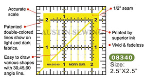 Quilting Patchwork Ruler 2.5 inch x 2.5 inch