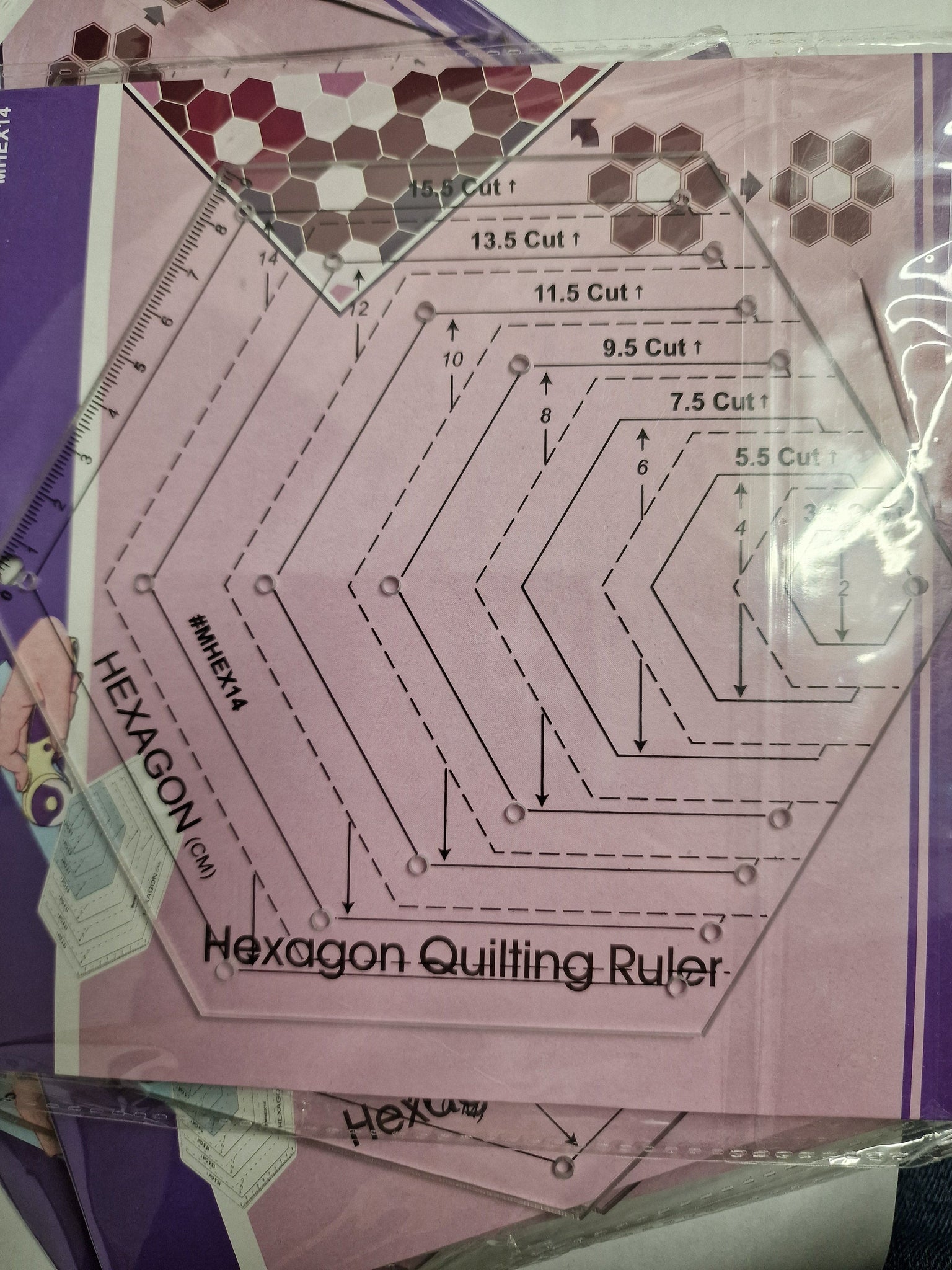 Hexagon Quilting Ruler