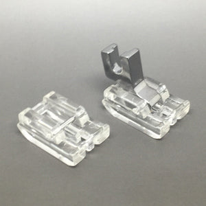 INVISIBLE, CONCEALED ZIP FOOT SCREW ON foot WILL FIT, BROTHER, JANOME, TOYOTA, NEW SINGER DOMESTIC SEWING MACHINES