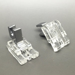 INVISIBLE, CONCEALED ZIP FOOT SCREW ON foot WILL FIT, BROTHER, JANOME, TOYOTA, NEW SINGER DOMESTIC SEWING MACHINES