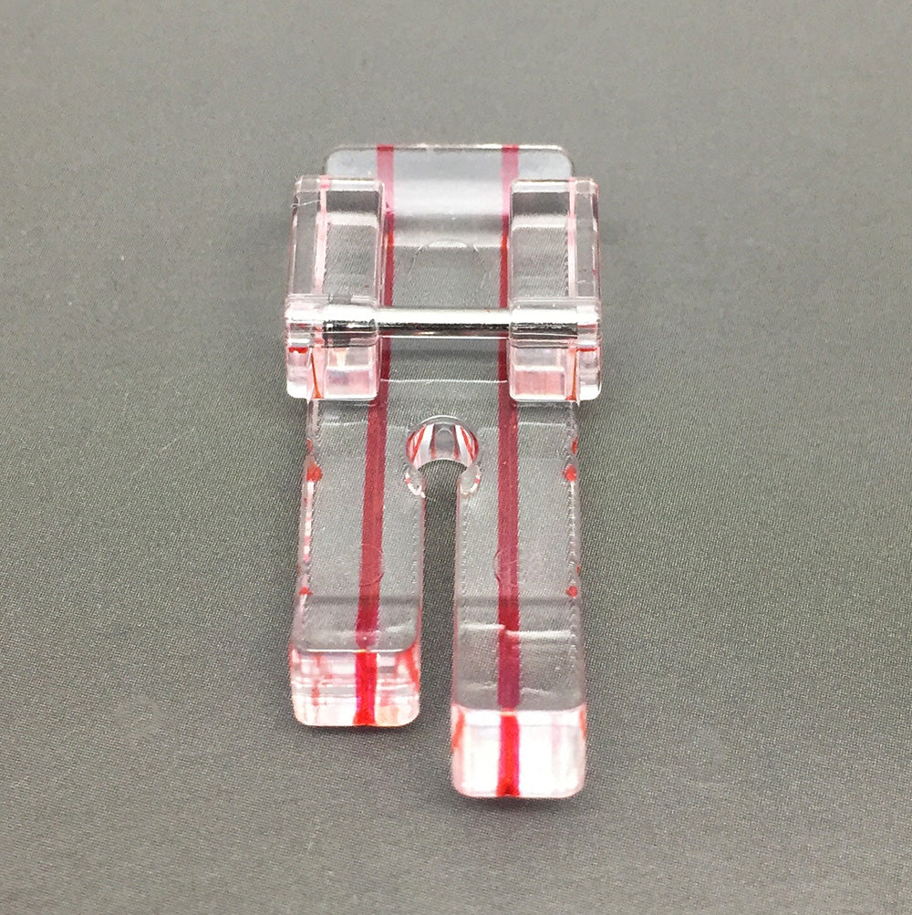 CLEAR VIEW GUIDE FOOT STRAIGHT STITCH SNAP ON, COMPATIBLE FOR BROTHER, TOYOTA, NEW SINGER DOMESTIC SEWING MACHINES