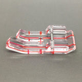 CLEAR VIEW GUIDE FOOT STRAIGHT STITCH SNAP ON, COMPATIBLE FOR BROTHER, TOYOTA, NEW SINGER DOMESTIC SEWING MACHINES
