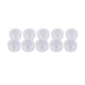 10PC Clear Concave Bobbins #4120975-45 FIT for Viking 1,1+,Husqvarna Viking 1100,White 3200,9800