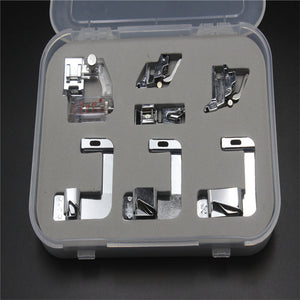 7 piece Bias Hemmer Binder Foot Set For Singer Brother Toyota Pfaff Babylock Home Low-Shank Sewing Machine