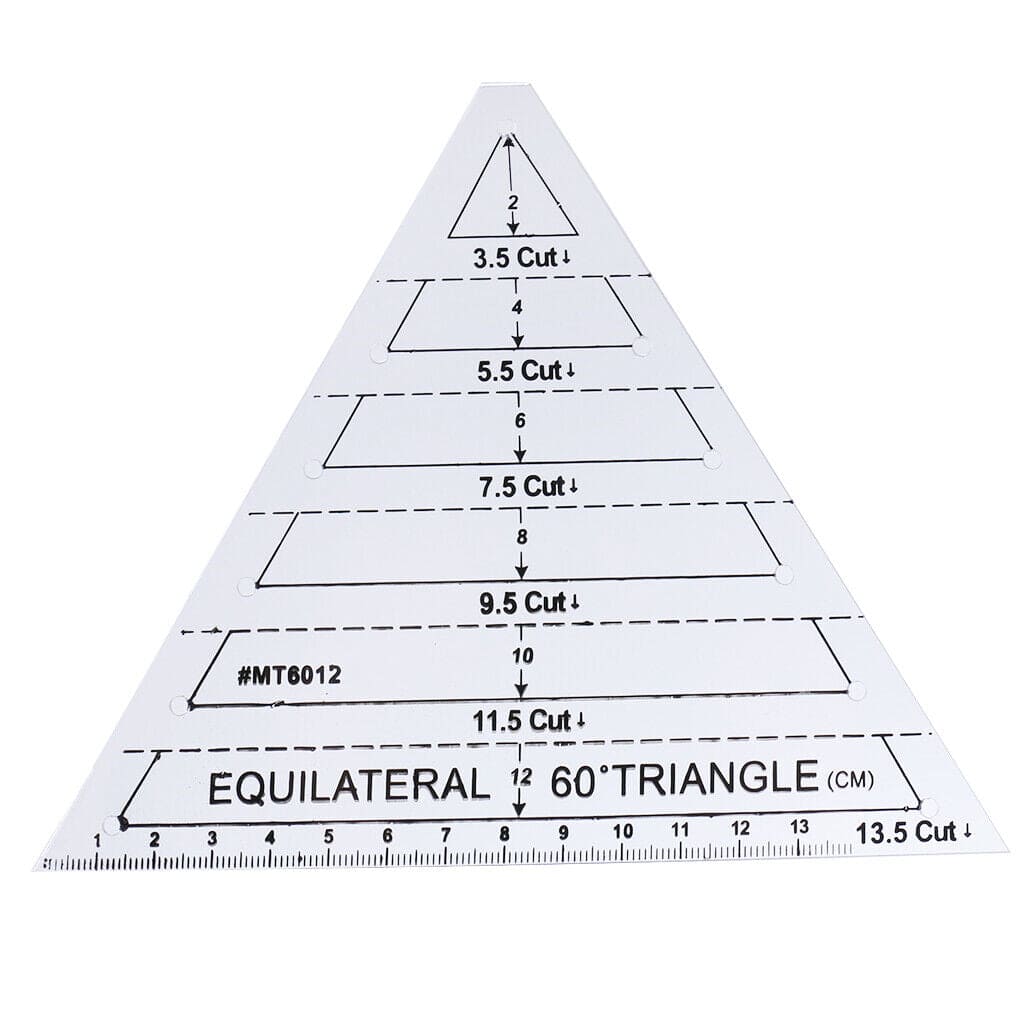 60% Equilateral Triangle Quilting Ruler