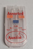 Universal Domestic Sewing Machine Needles Pack 1X75/11, 1X90/14, 1X100/16, 1X110/18, 1x2mm Twin Needle
