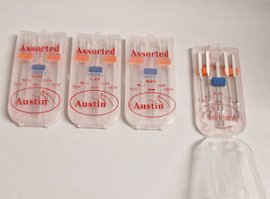 Universal Domestic Sewing Machine Needles Pack 1X75/11, 1X90/14, 1X100/16, 1X110/18, 1x2mm Twin Needle