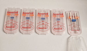 Universal Domestic Sewing Machine Needles Pack 1X75/11, 1X90/14, 1X100/16, 1X110/18, 1x2mm Twin Needle