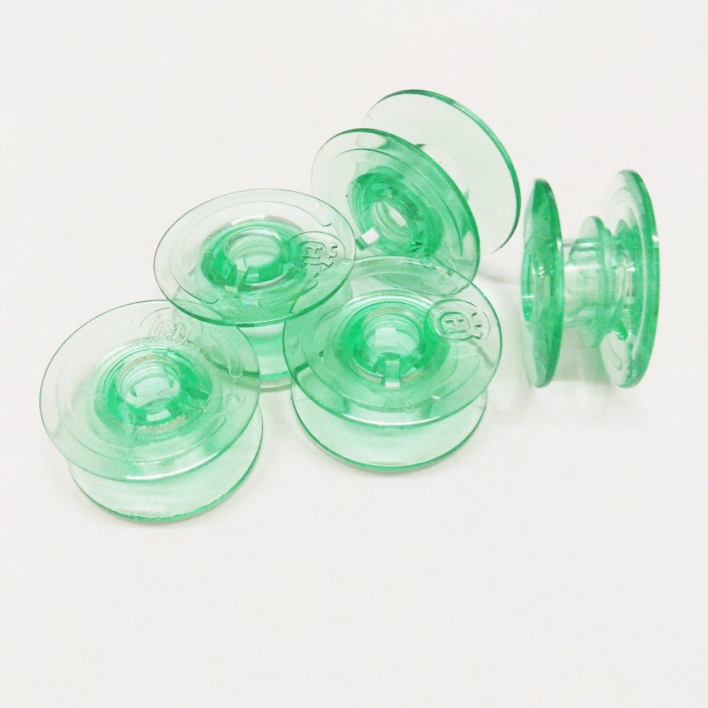 10pcs Paff Clear Green Bobbins