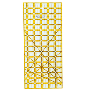 Transparent Acrylic Non Slip Quilting & Patchwork Ruler with Clear Black Lines & 5.5"X16"