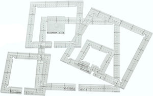 Square Quilting Clear Ruler Drawing 6 Pieces