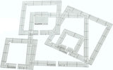 Square Quilting Clear Ruler Drawing 6 Pieces