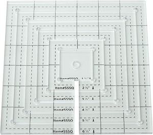 Square Quilting Clear Ruler Drawing 6 Pieces