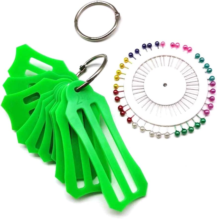 12 Pcs Multi-Sizes Sasher for Folding Fabric and Biasing Strips,Come with 40 pcs Quilting Pins and Storage Ring