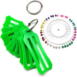 12 Pcs Multi-Sizes Sasher for Folding Fabric and Biasing Strips,Come with 40 pcs Quilting Pins and Storage Ring