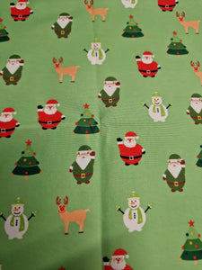 5 piece 10"x10" Christmas Theme Polyester Fabric sewing Quilt Fabric